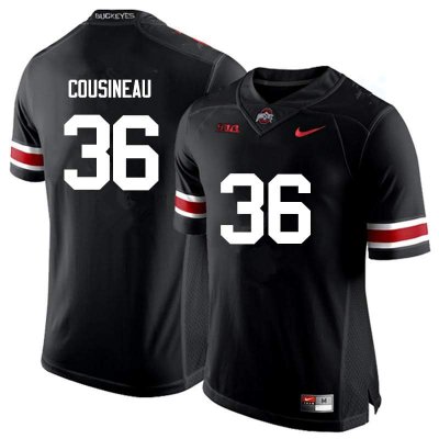 NCAA Ohio State Buckeyes Men's #36 Tom Cousineau Black Nike Football College Jersey FBX4845SM